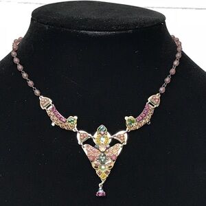 Vintage Ayala Bar Colorful Purple Necklace